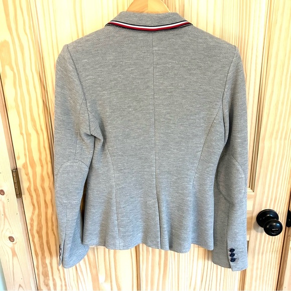 Tommy Hilfiger Textured Gray Ribbon Trim Blazer. Size 4. - Picture 10 of 16